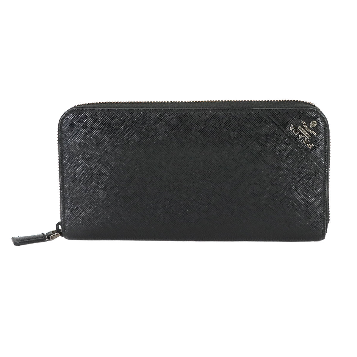 Zipped Around Long Wallet Saffiano Leather Nero 2ML317