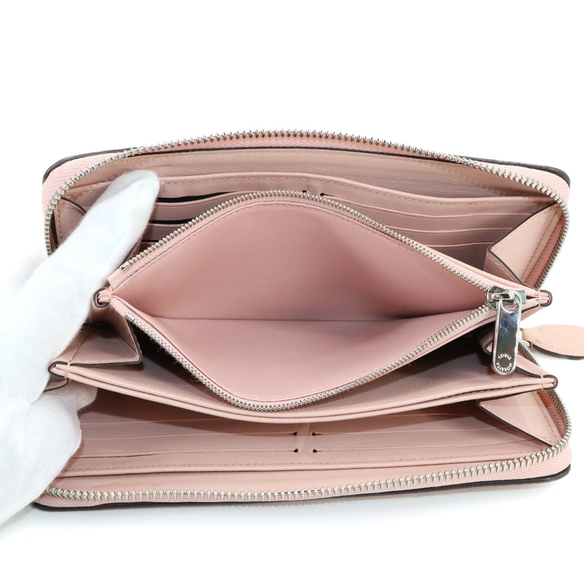 Mahina Zippy Wallet Leather Pink Jasmin M82755 Purse