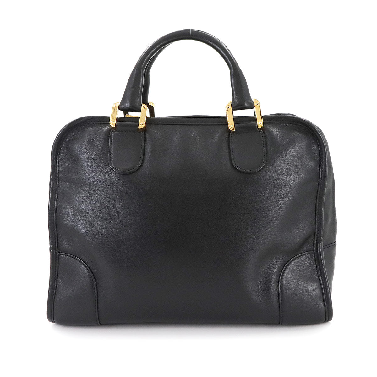 Amazona 32 Hand Bag Leather Black Anagram Purse