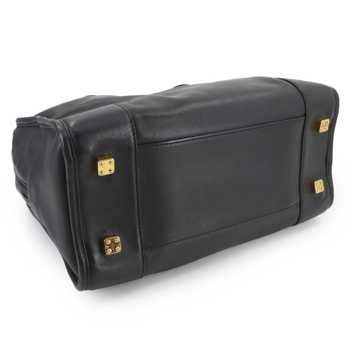 Amazona 32 Hand Bag Leather Black Anagram Purse