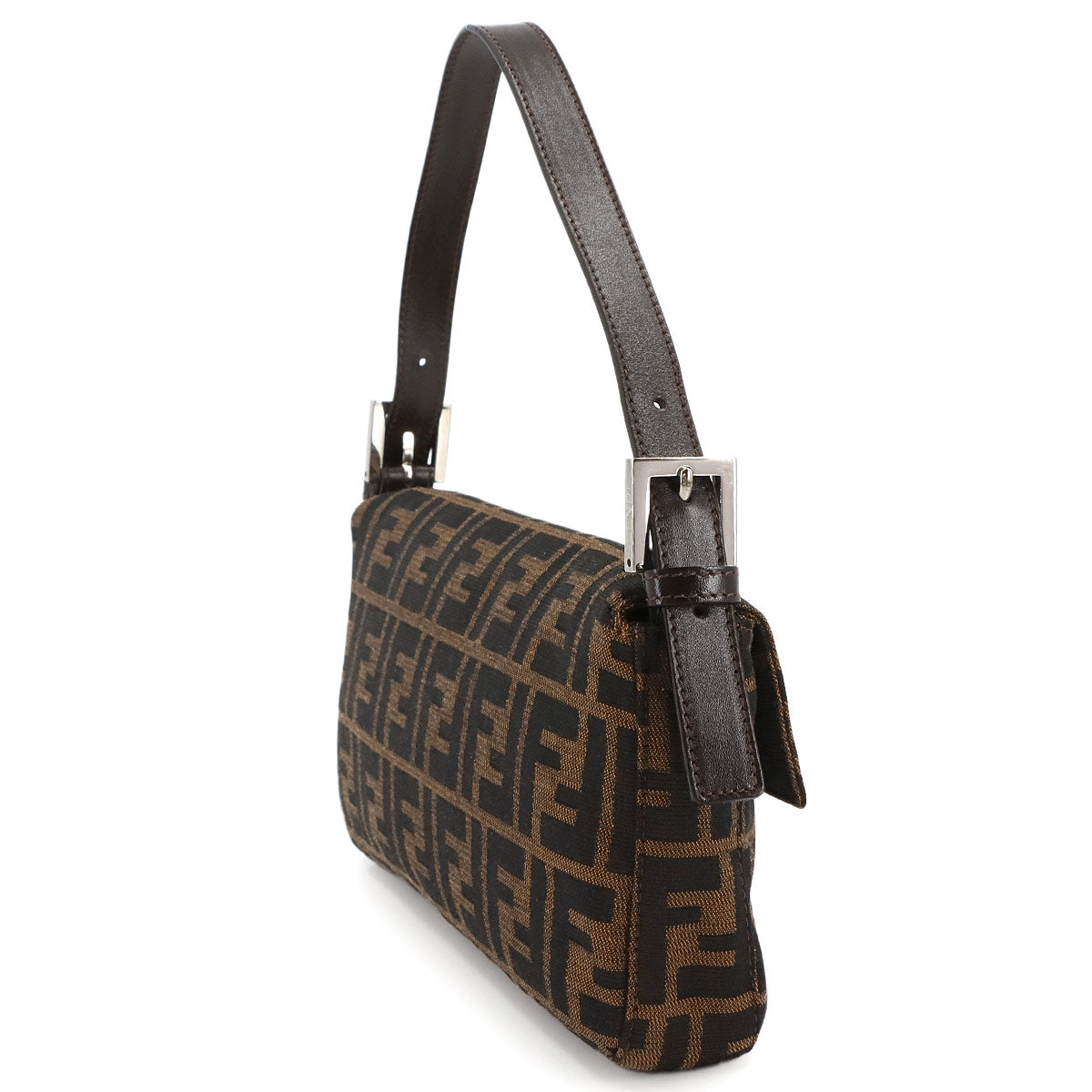Zucca Mamma Baguette Shoulder Bag Canvas Leather Brown 26424