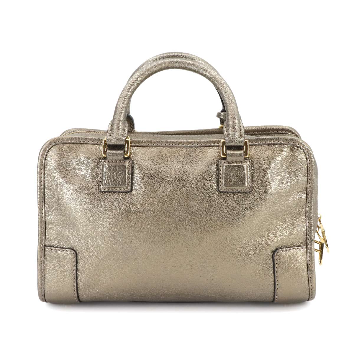 Amazona 23 Hand Bag Leather Gold Purse Anagram