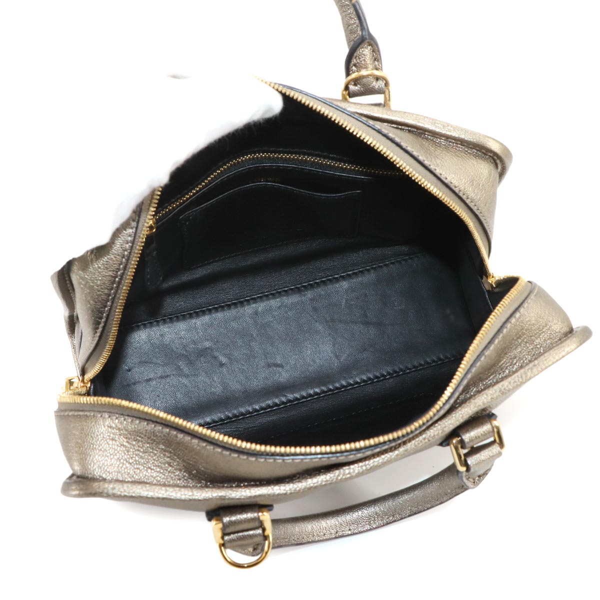 Amazona 23 Hand Bag Leather Gold Purse Anagram