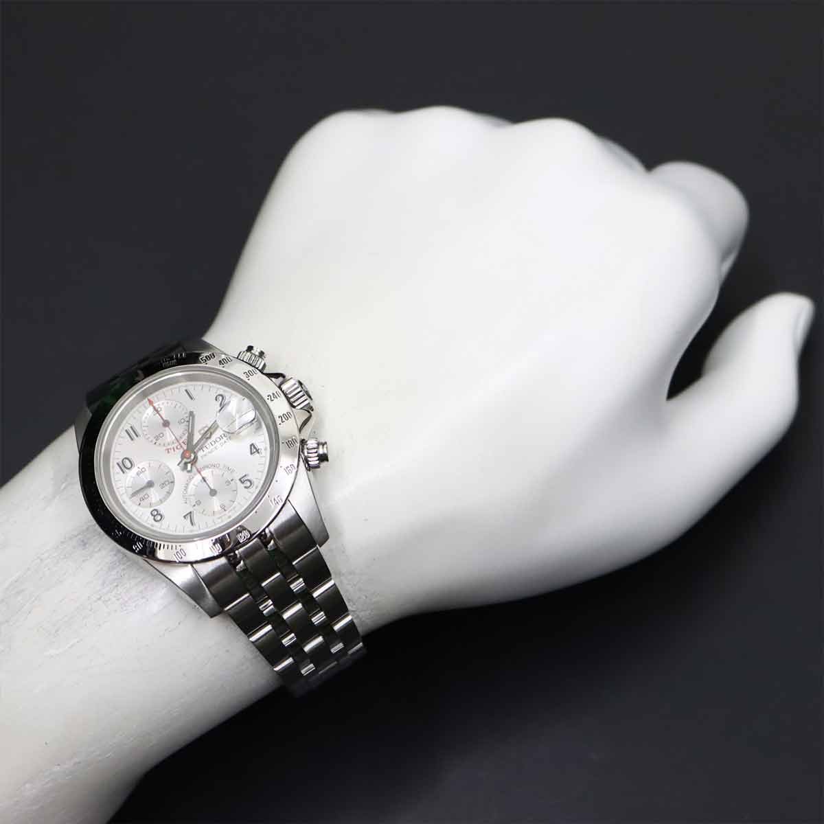 Chrono Time Tiger 79280 Date Automatic Silver Dial Mens Watch