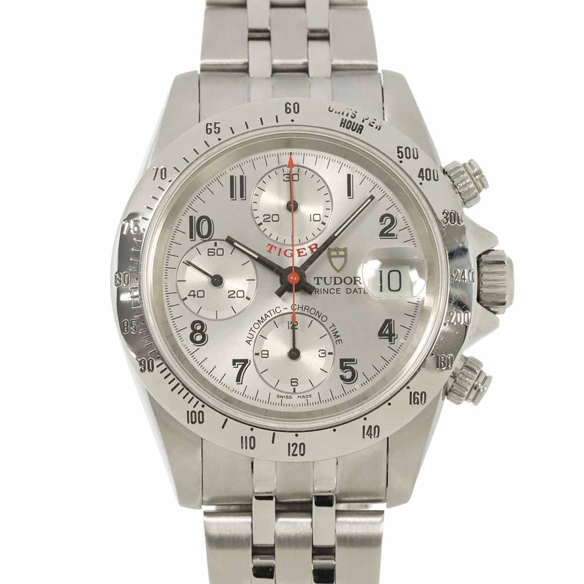 Chrono Time Tiger 79280 Date Automatic Silver Dial Mens Watch