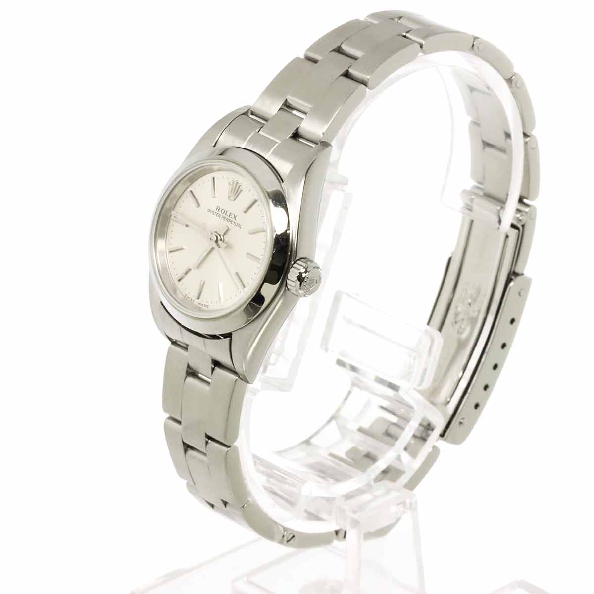 Oyster perpetual 76080 Serial F Silver Dial Ladies Watch