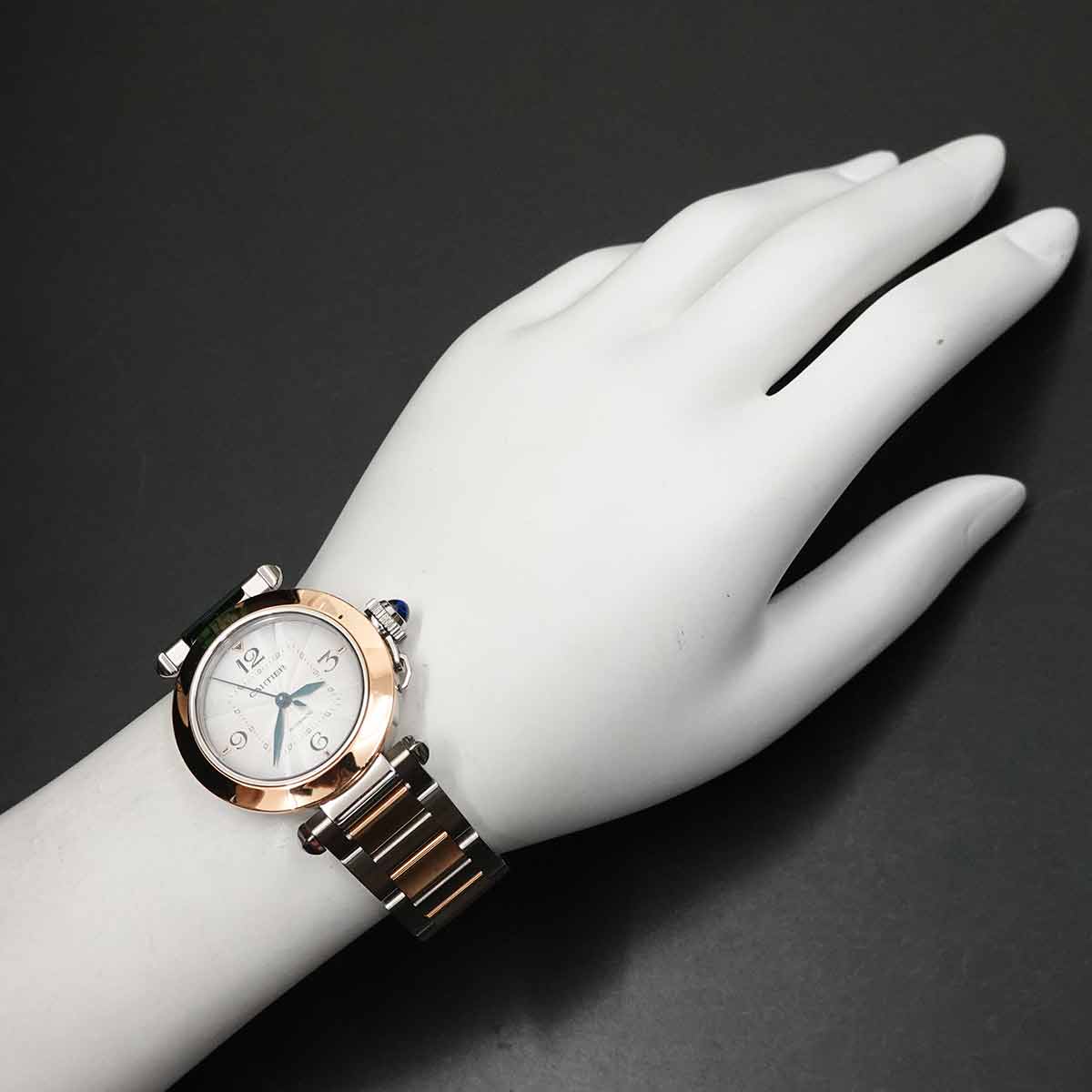 Pasha W2PA0008 Automatic 750 Pink Gold Silver Dial Mens Watch