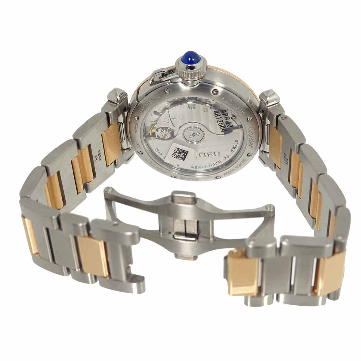 Pasha W2PA0008 Automatic 750 Pink Gold Silver Dial Mens Watch