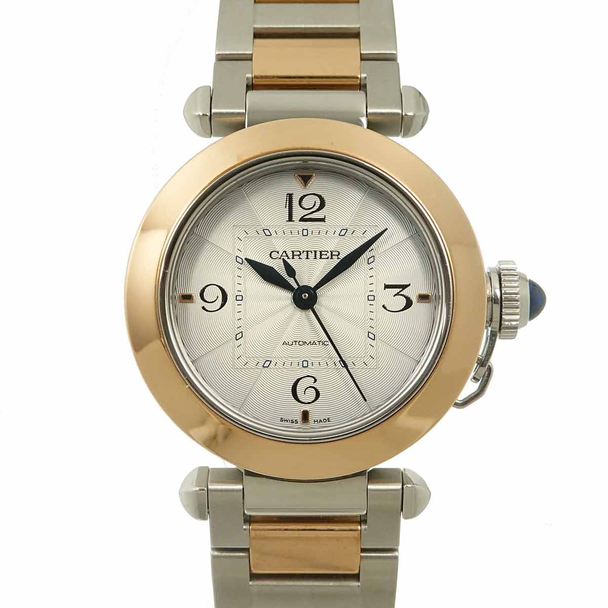 Pasha W2PA0008 Automatic 750 Pink Gold Silver Dial Mens Watch