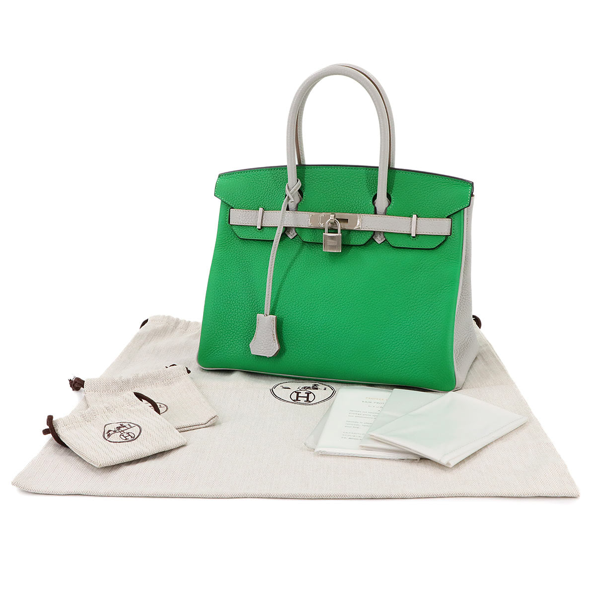 Birkin 30 Personal SPO Taurillon Clemence Bambou Hand Bag