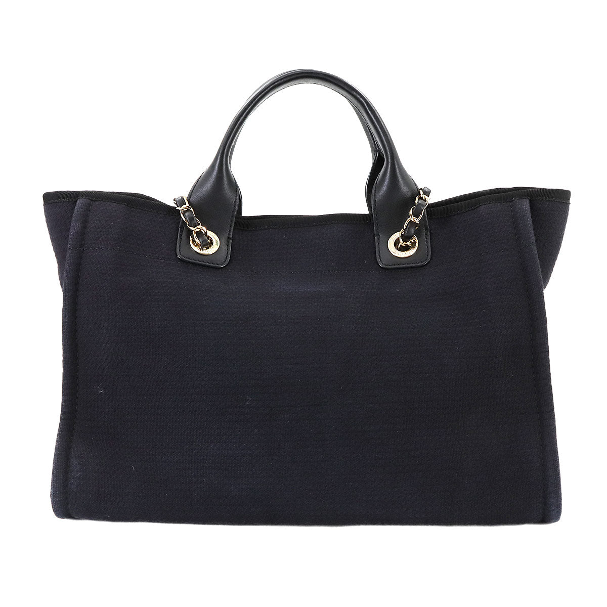 Deauville Small Shopping Tote Chain Shoulder Bag Navy AS3257