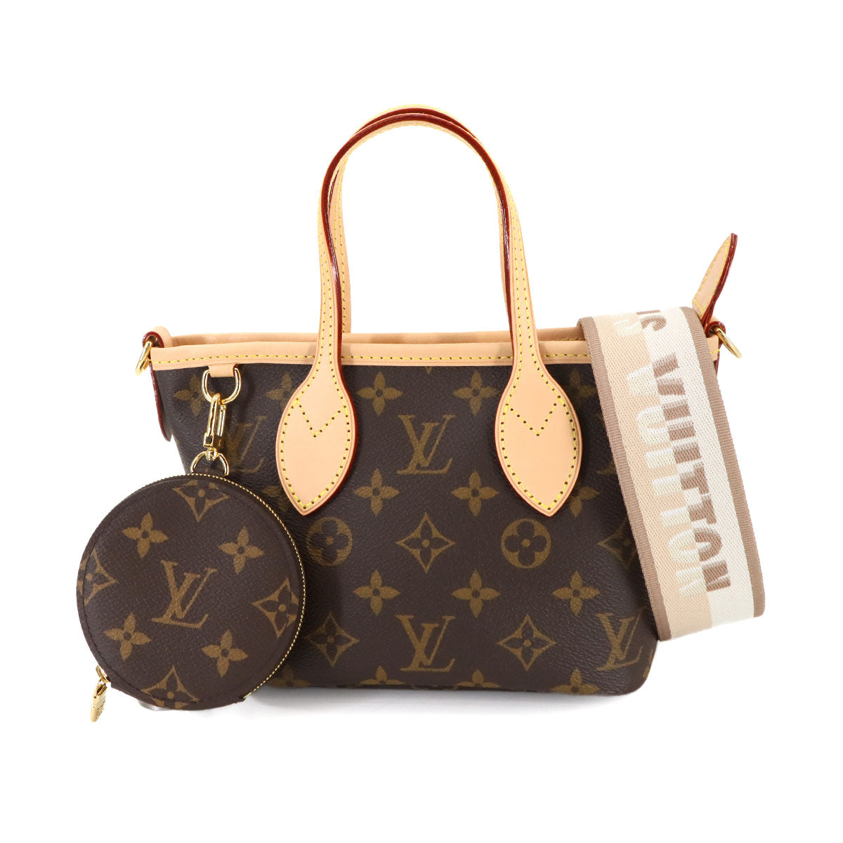 Monogram Neverfull BB Tote Shoulder Bag Brown M46705