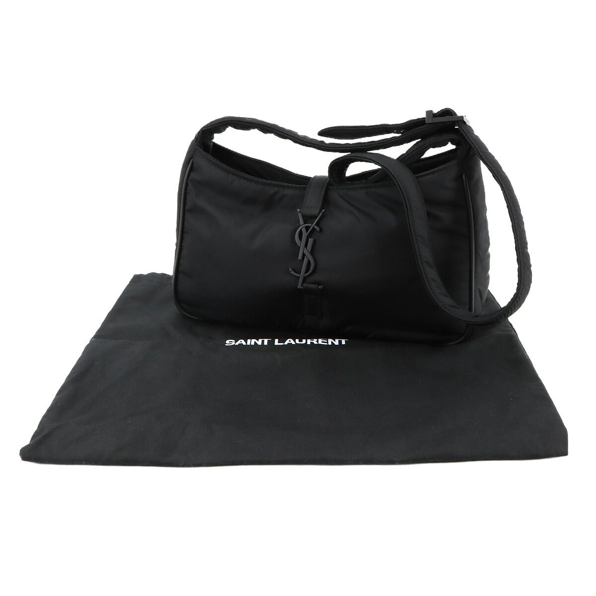 Shoulder Bag Nylon Leather Black 733294 Purse