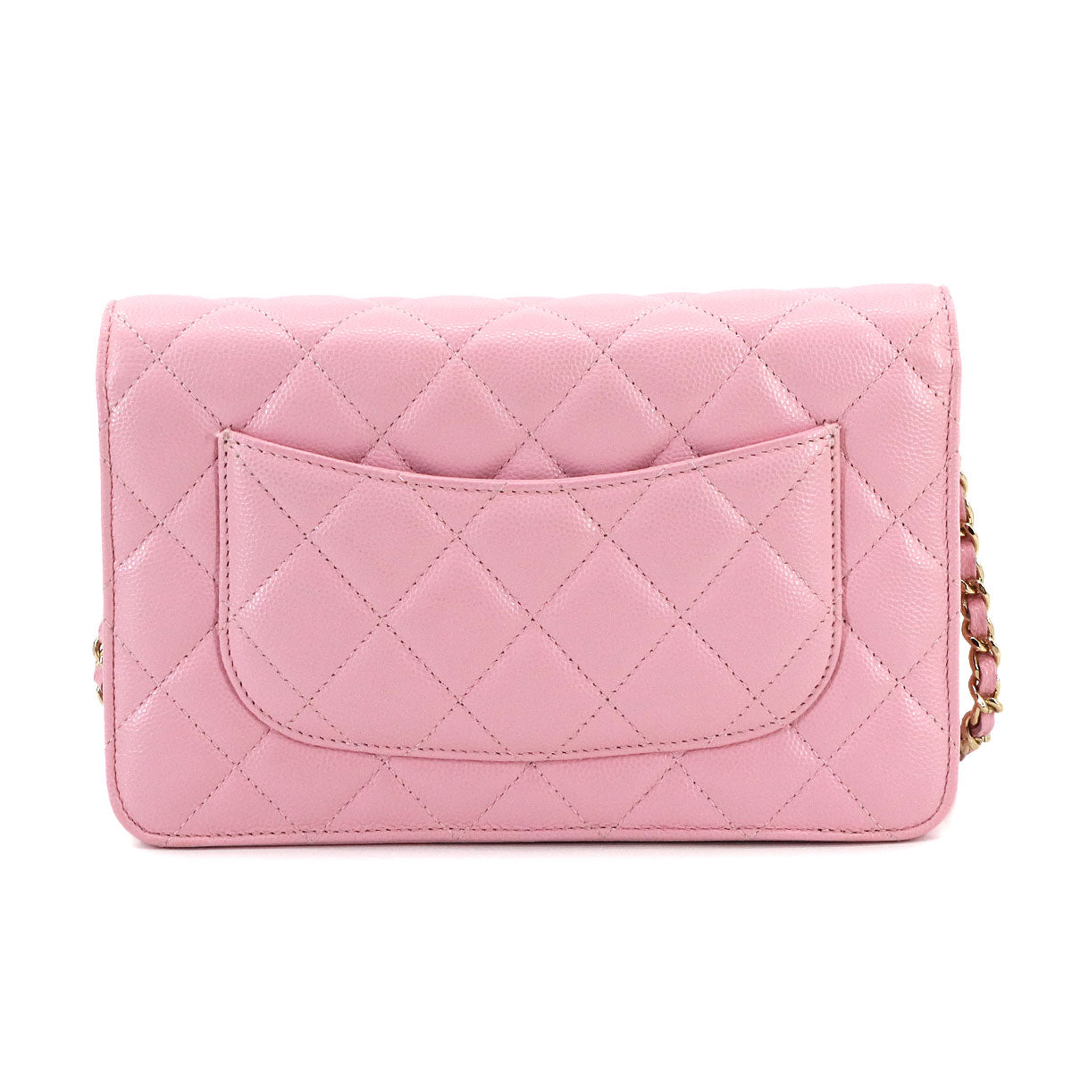 Wallet on Chain WOC Quilted Leather Pink AP3971