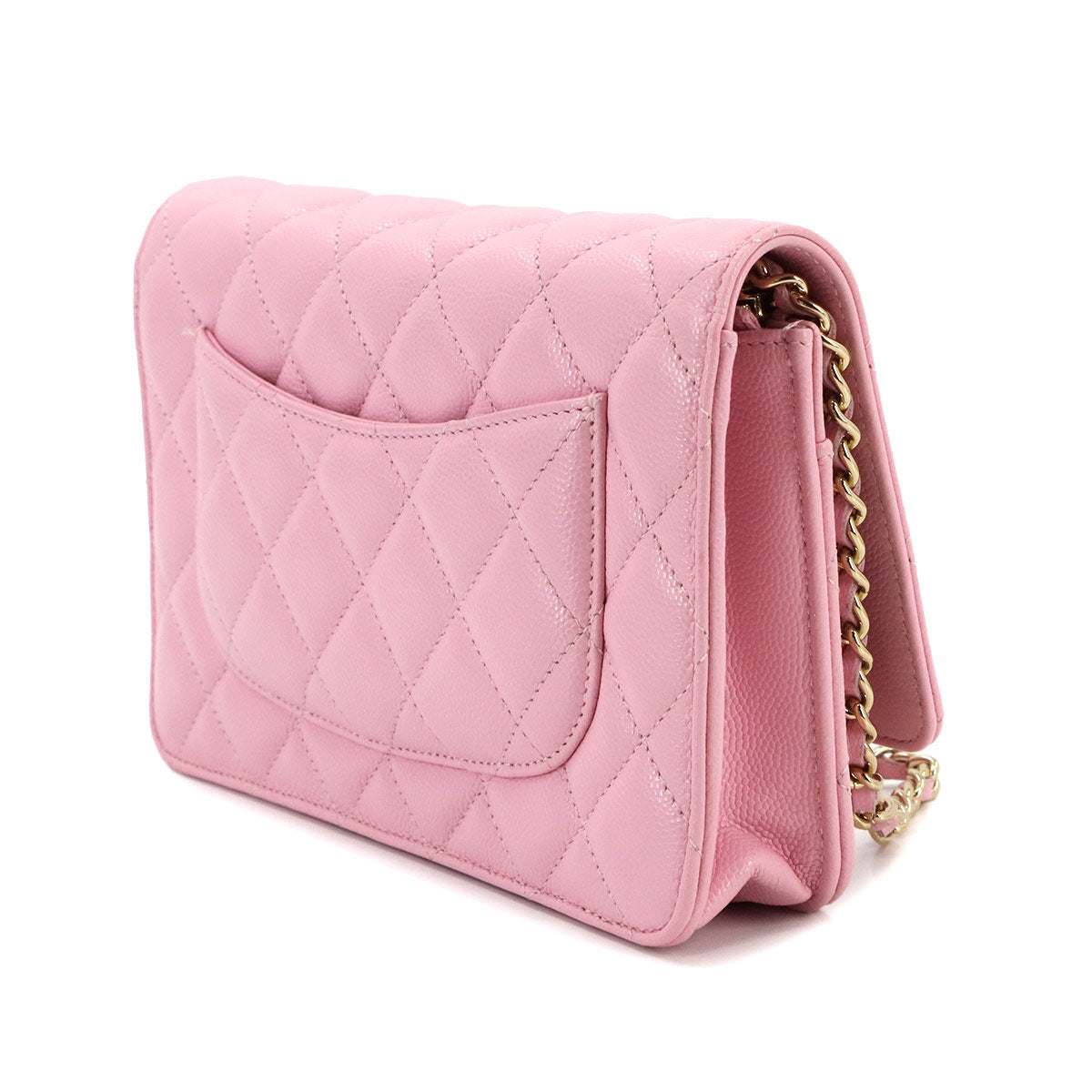 Wallet on Chain WOC Quilted Leather Pink AP3971