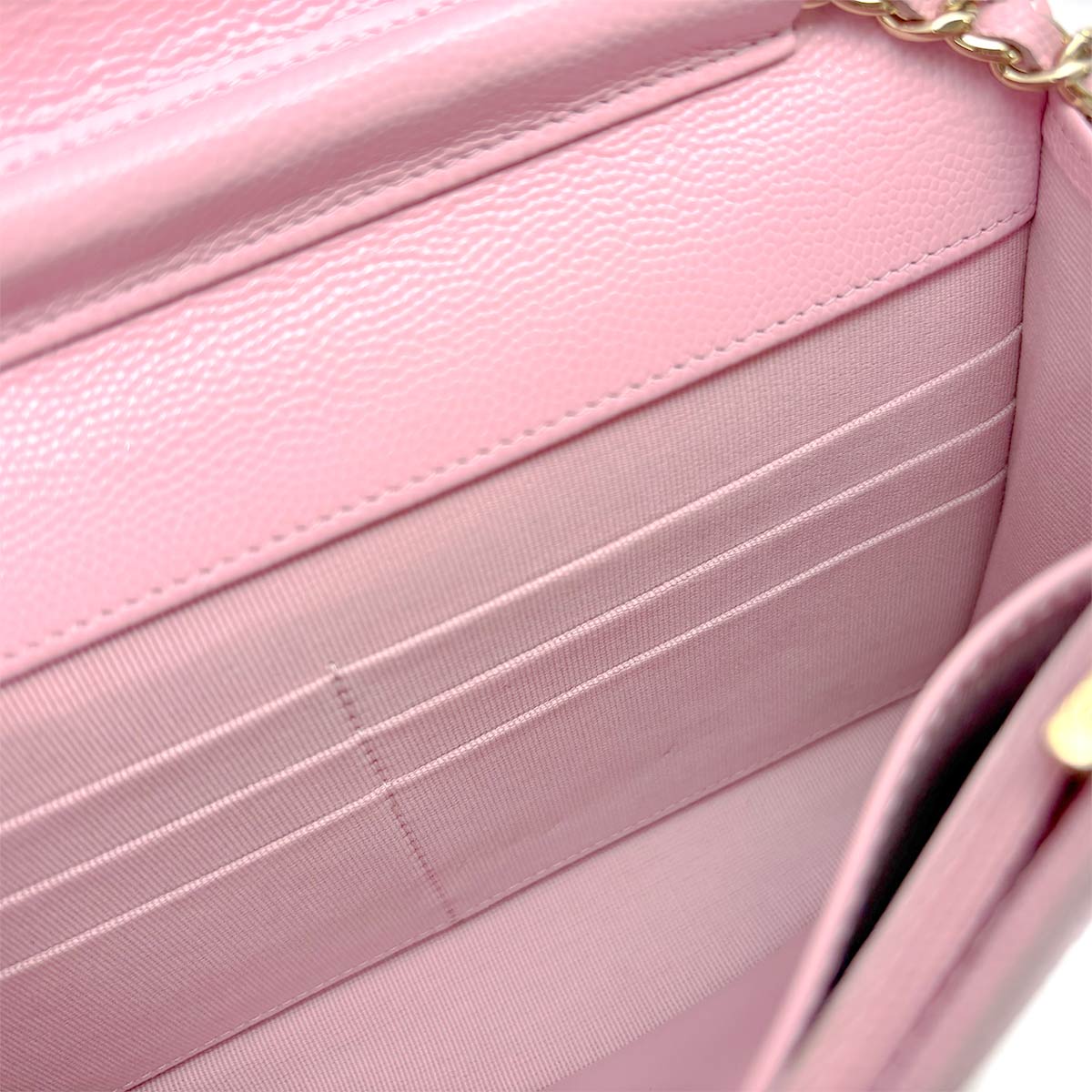 Wallet on Chain WOC Quilted Leather Pink AP3971