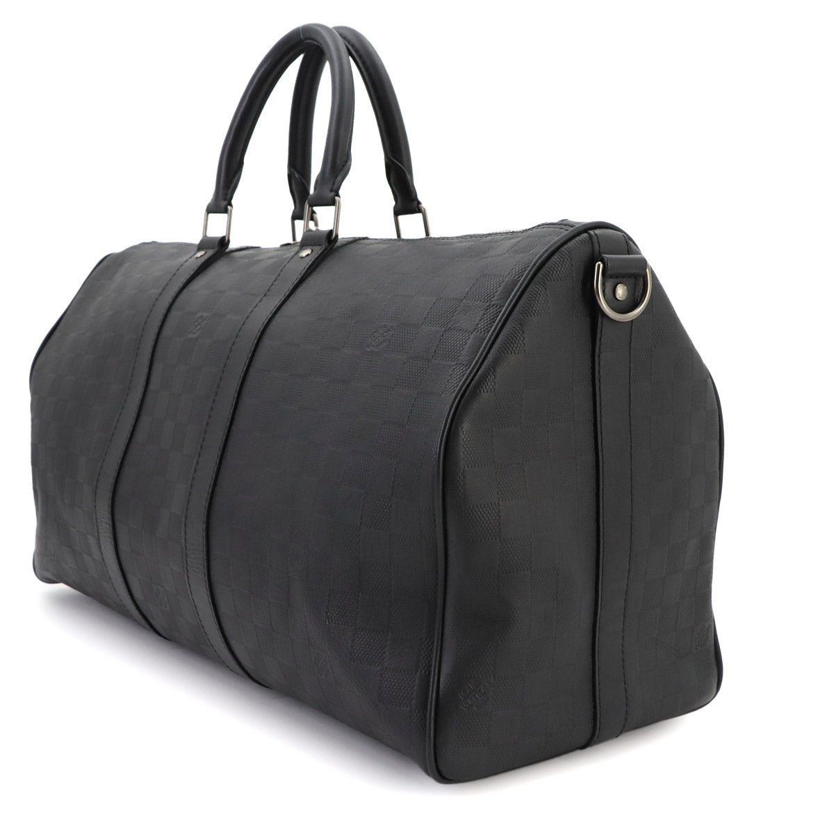 Damier Infini Keepall Bandouliere 45 Luggage Onyx N41145