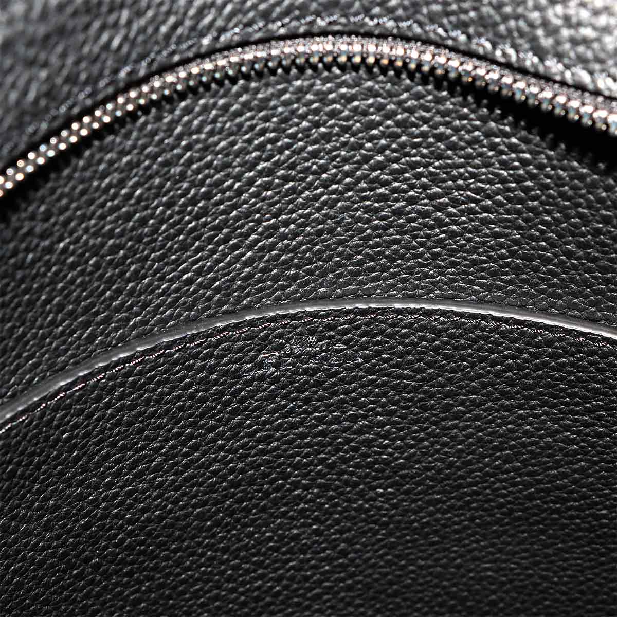 Pin Daily Surpique MM Shoulder Bag Leather Black Purse