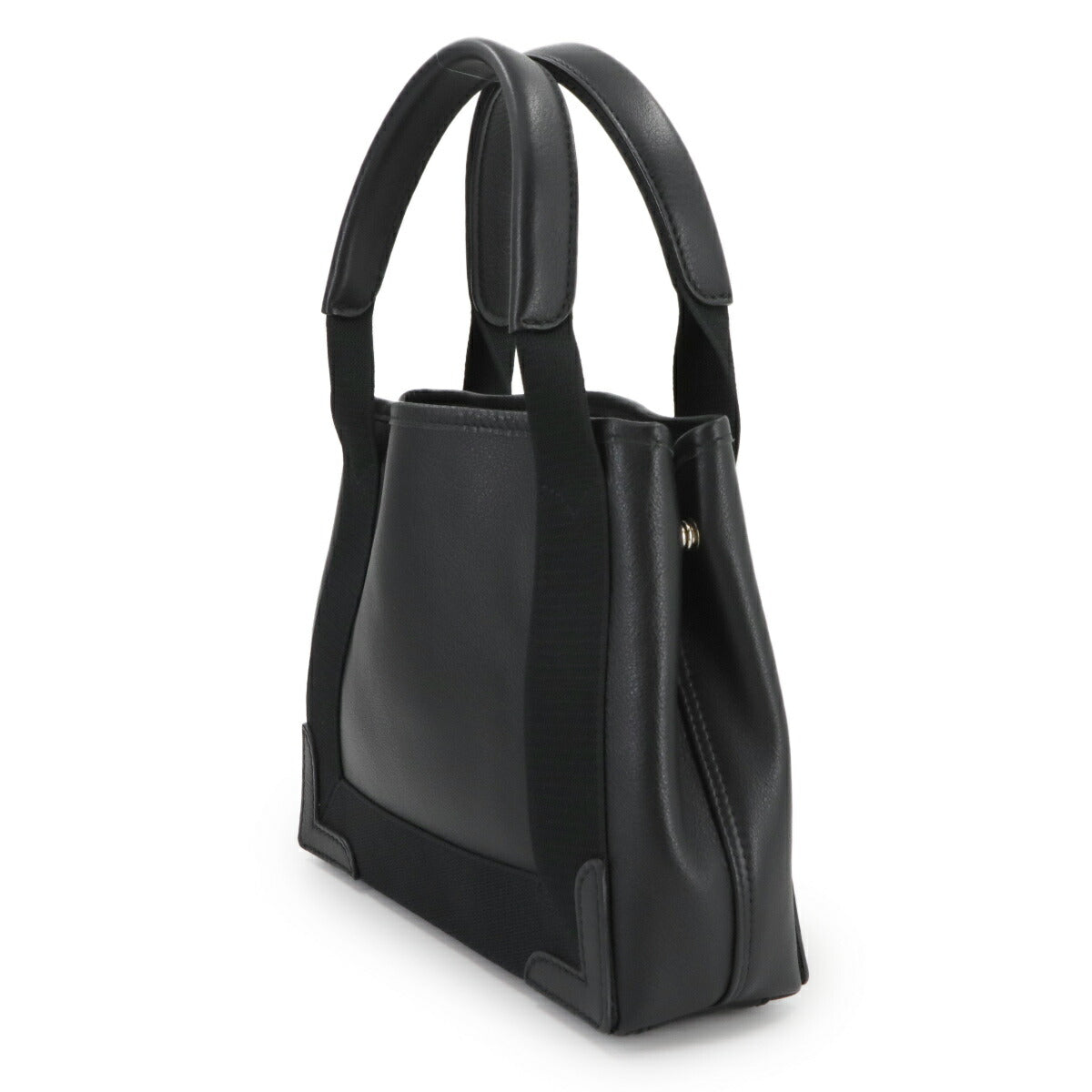 Navy XS Cabas Tote Shoulder Bag Leather Black 390346