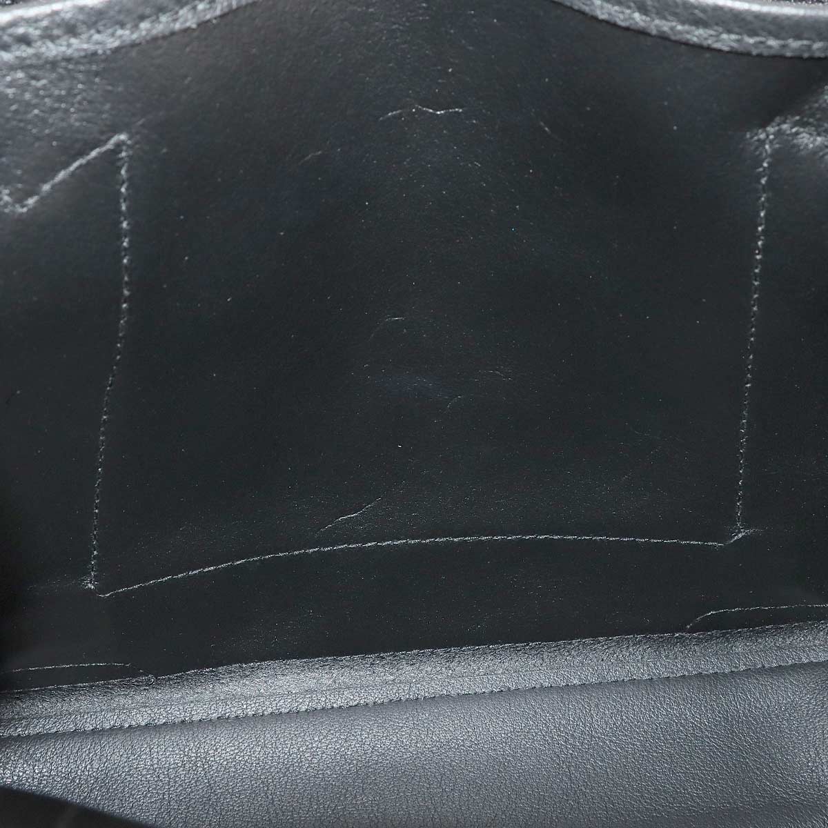 Navy XS Cabas Tote Shoulder Bag Leather Black 390346