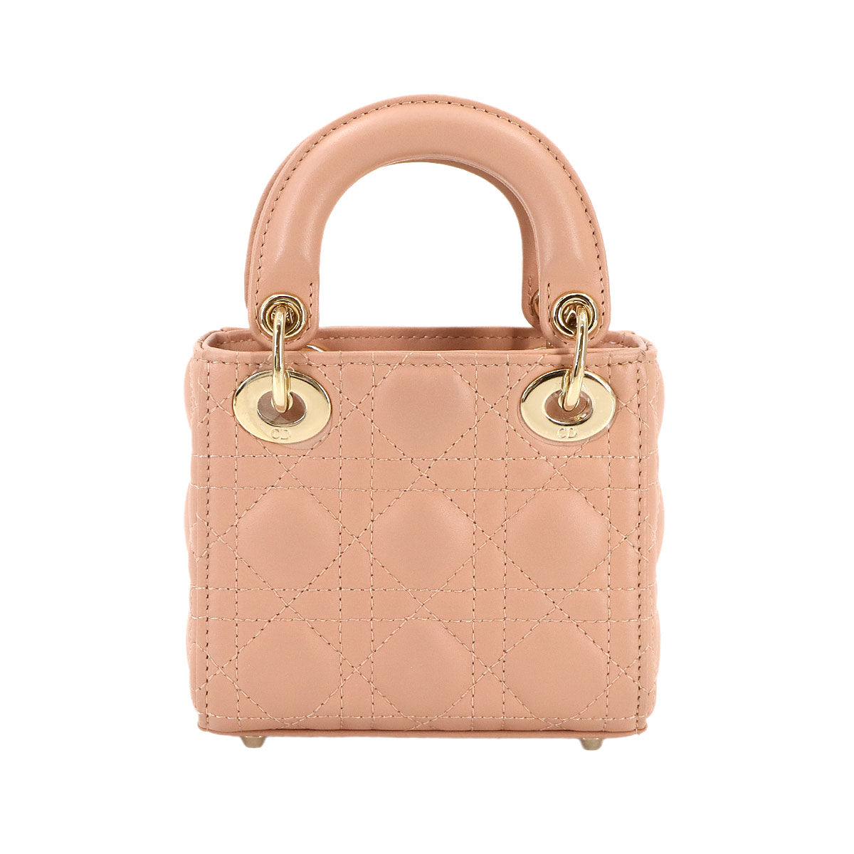 Lady Dior Micro Hand Shoulder Bag Leather Pink