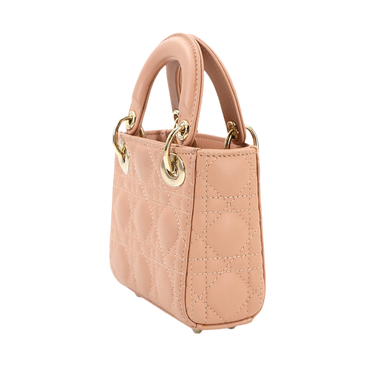 Lady Dior Micro Hand Shoulder Bag Leather Pink