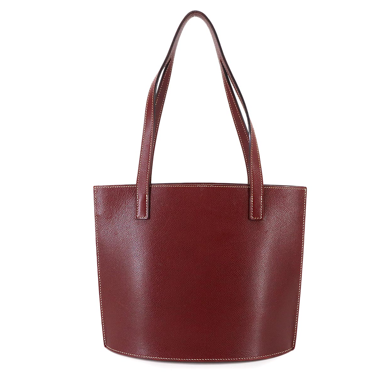 Tote Bag Veau Graine Lisse Rouge H Purse
