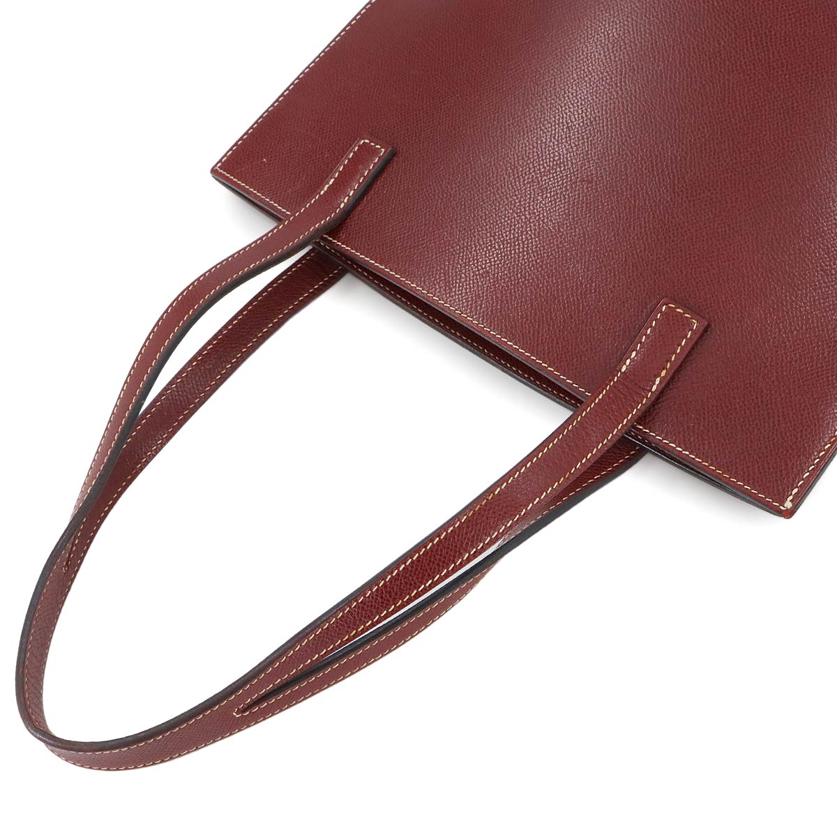 Tote Bag Veau Graine Lisse Rouge H Purse