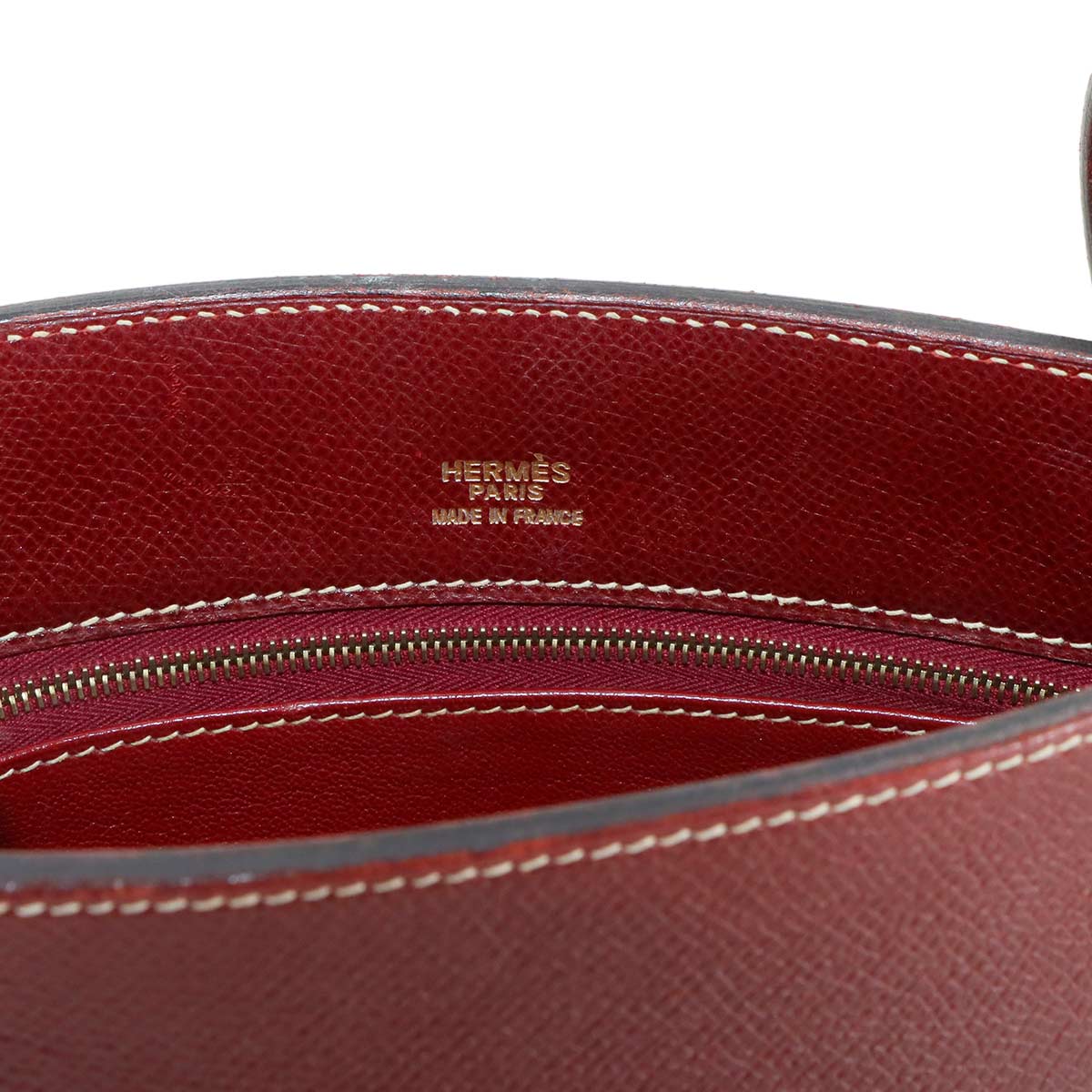 Tote Bag Veau Graine Lisse Rouge H Purse