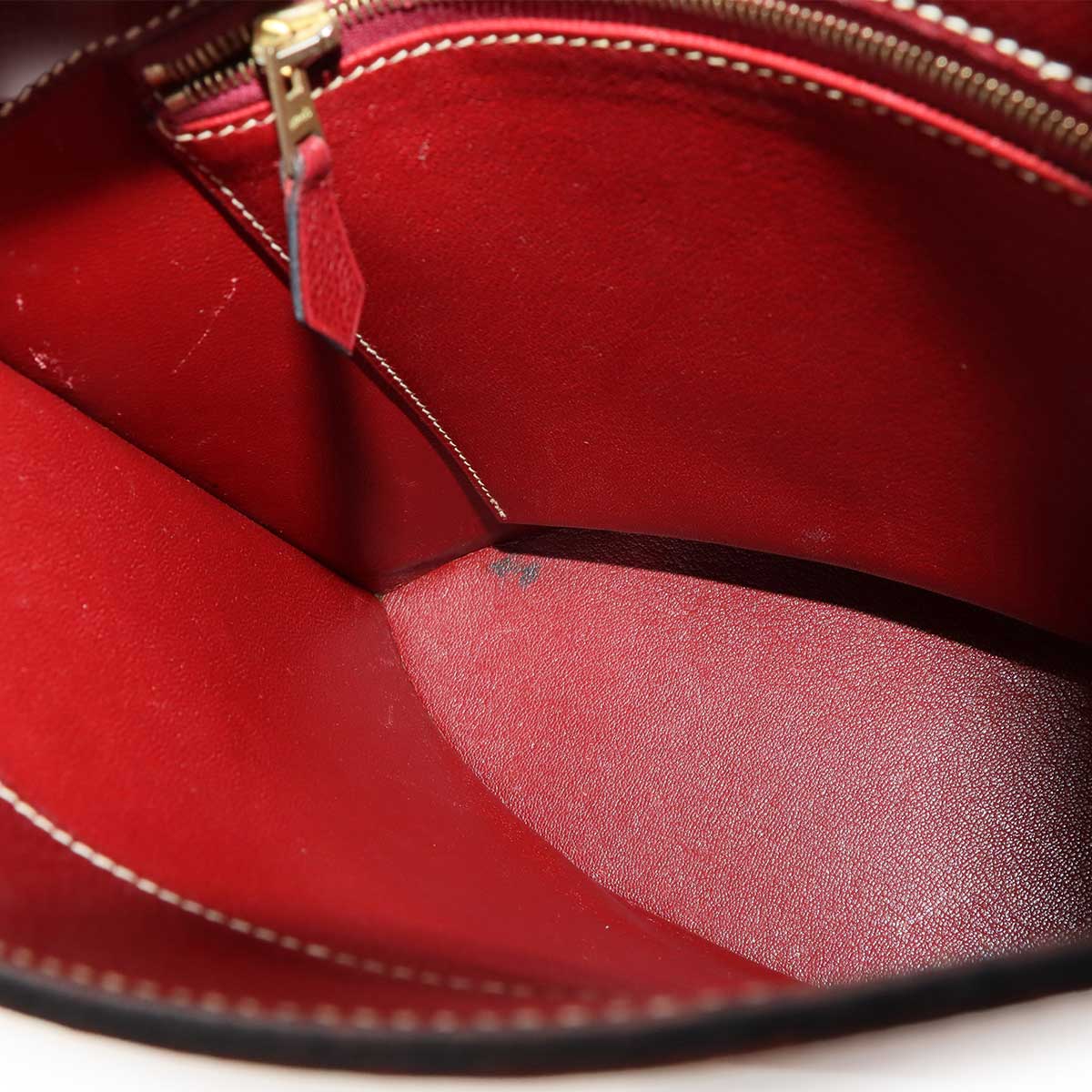 Tote Bag Veau Graine Lisse Rouge H Purse