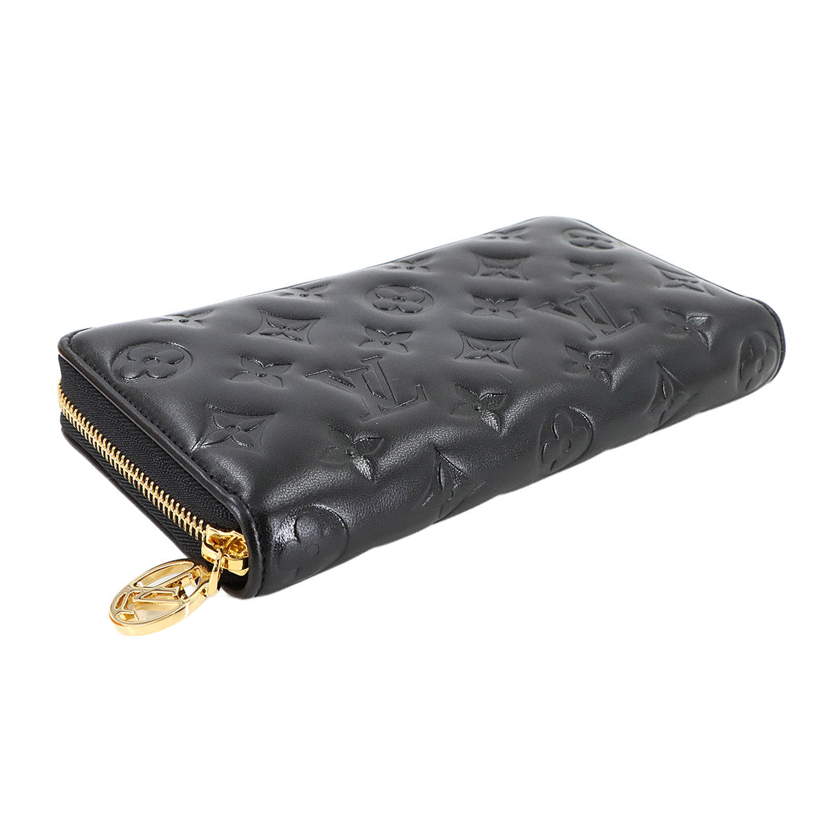 Monogram Coussin Zippy Wallet Leather Noir M81510 Purse