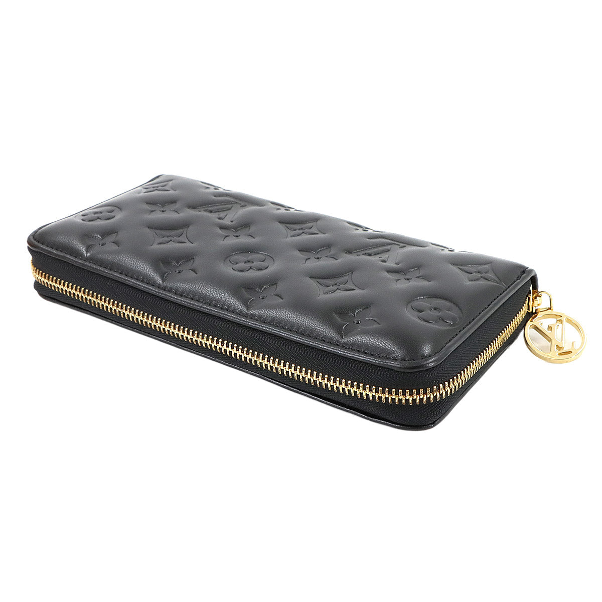 Monogram Coussin Zippy Wallet Leather Noir M81510 Purse