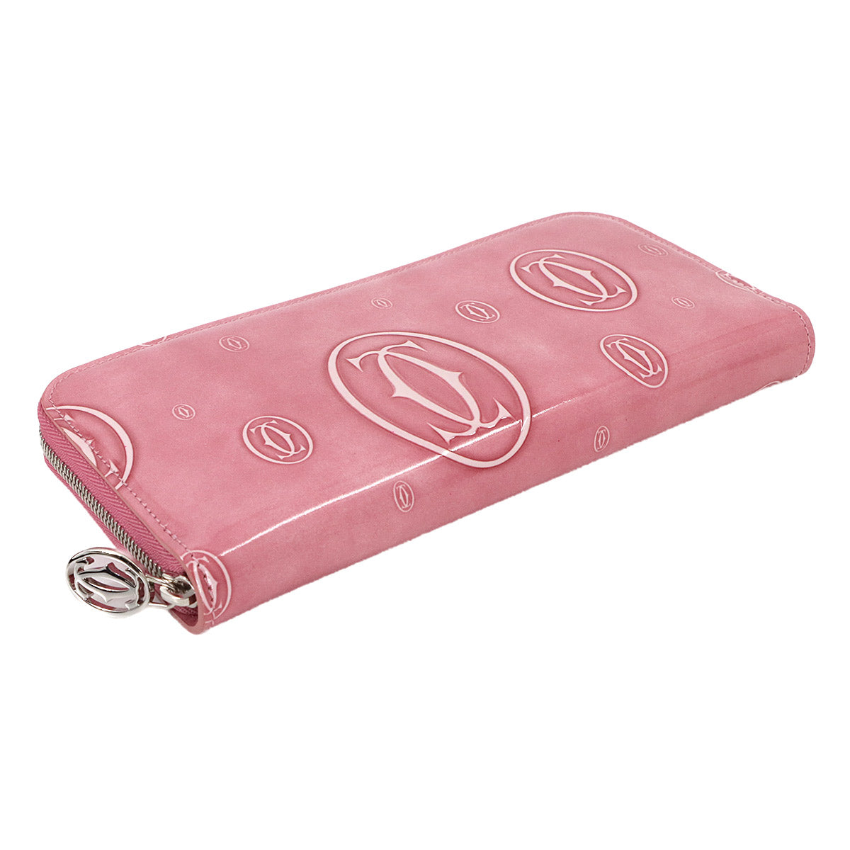 Happy Birthday Zipped Around Wallet Patent Leather Pink