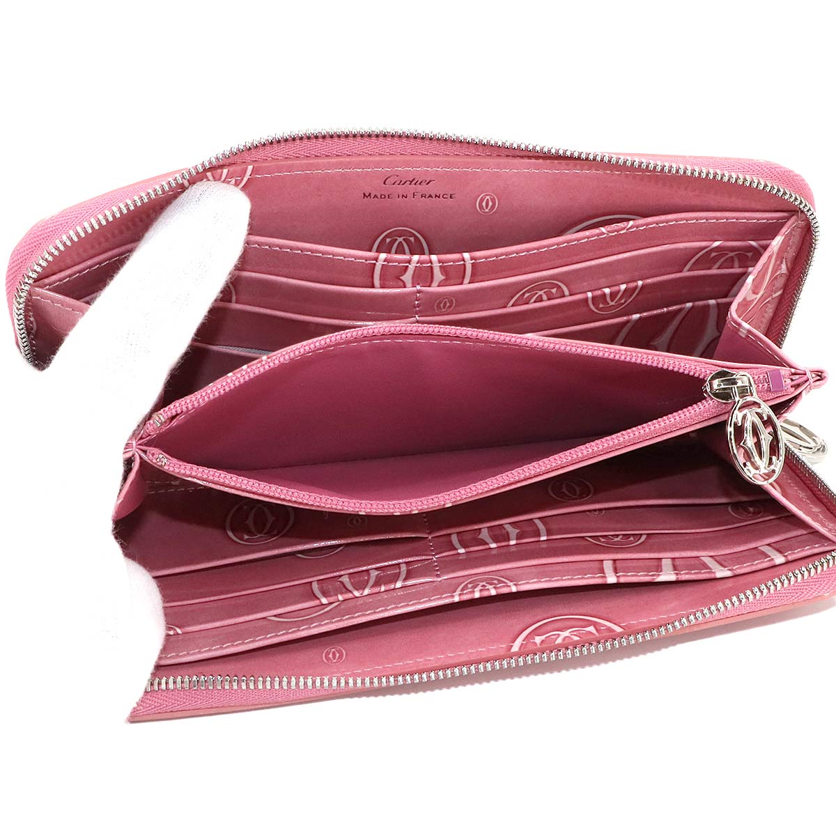 Happy Birthday Zipped Around Wallet Patent Leather Pink