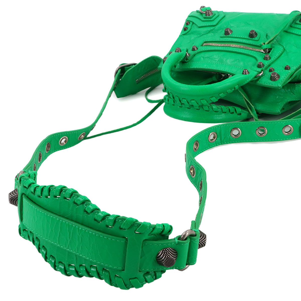 Neo Cagole XS Hand Shoulder Bag Leather Green 700940