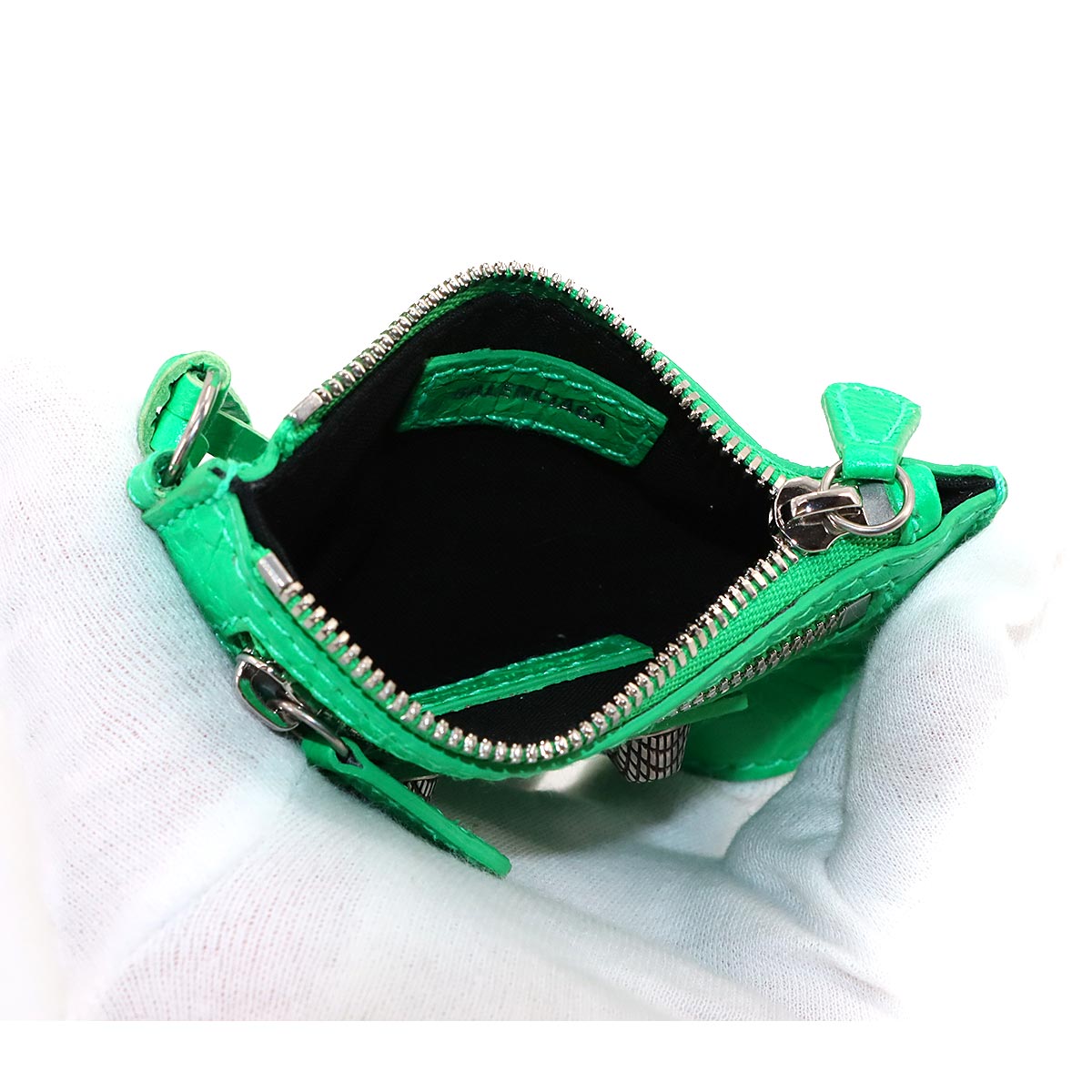 Neo Cagole XS Hand Shoulder Bag Leather Green 700940