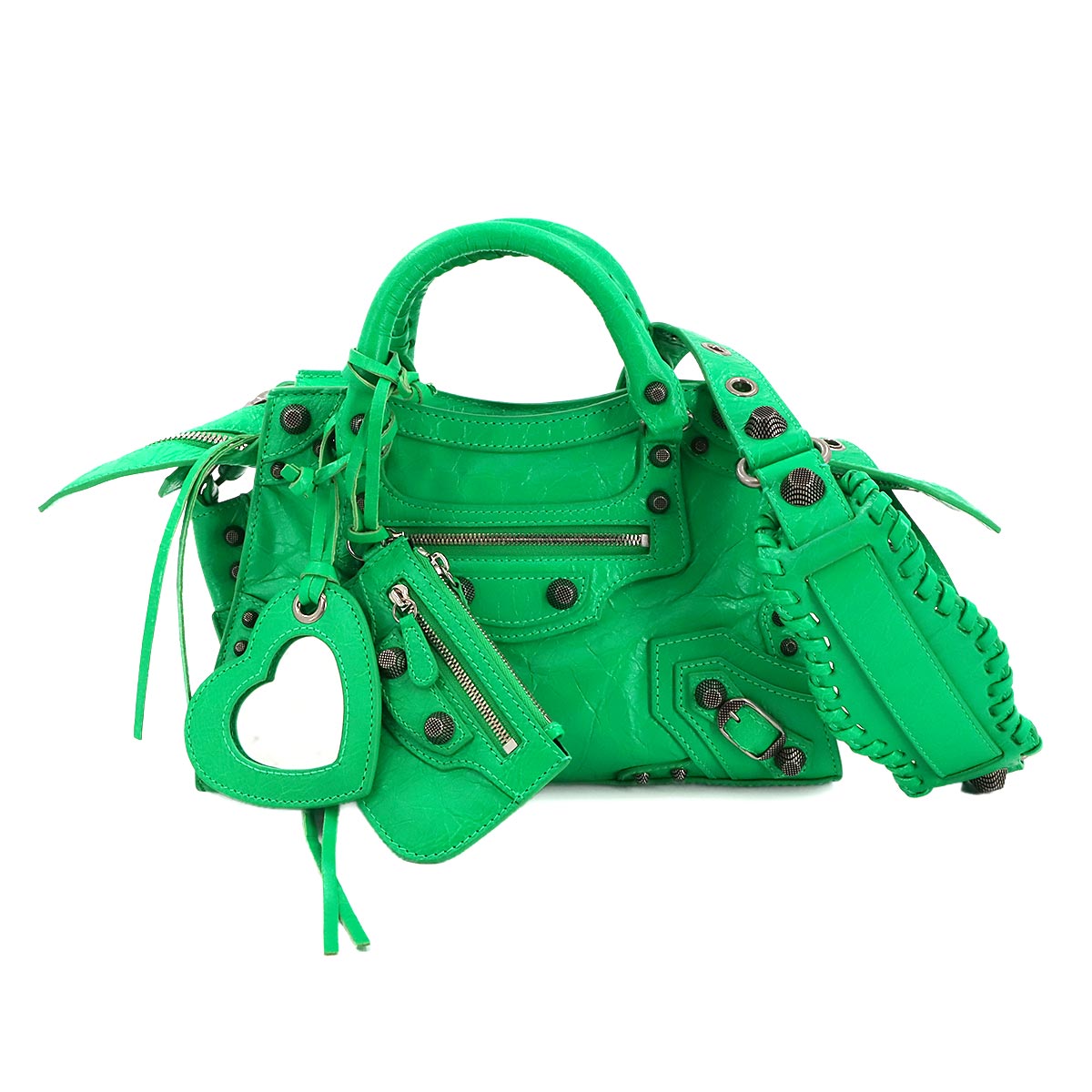Neo Cagole XS Hand Shoulder Bag Leather Green 700940