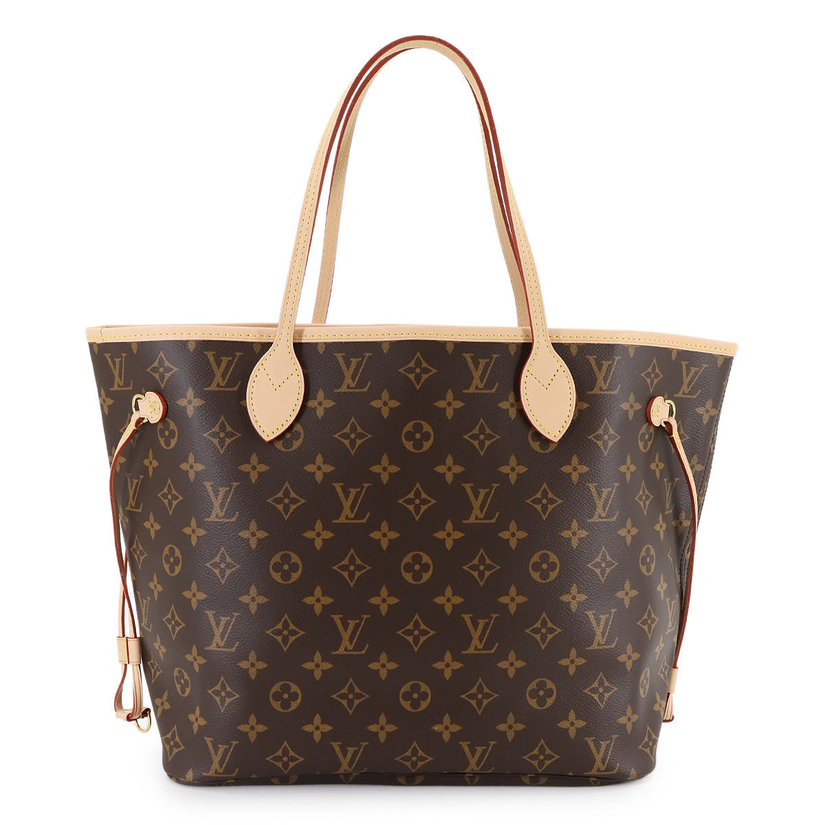 Monogram Neverfull MM Tote Bag Brown Cerise M46987