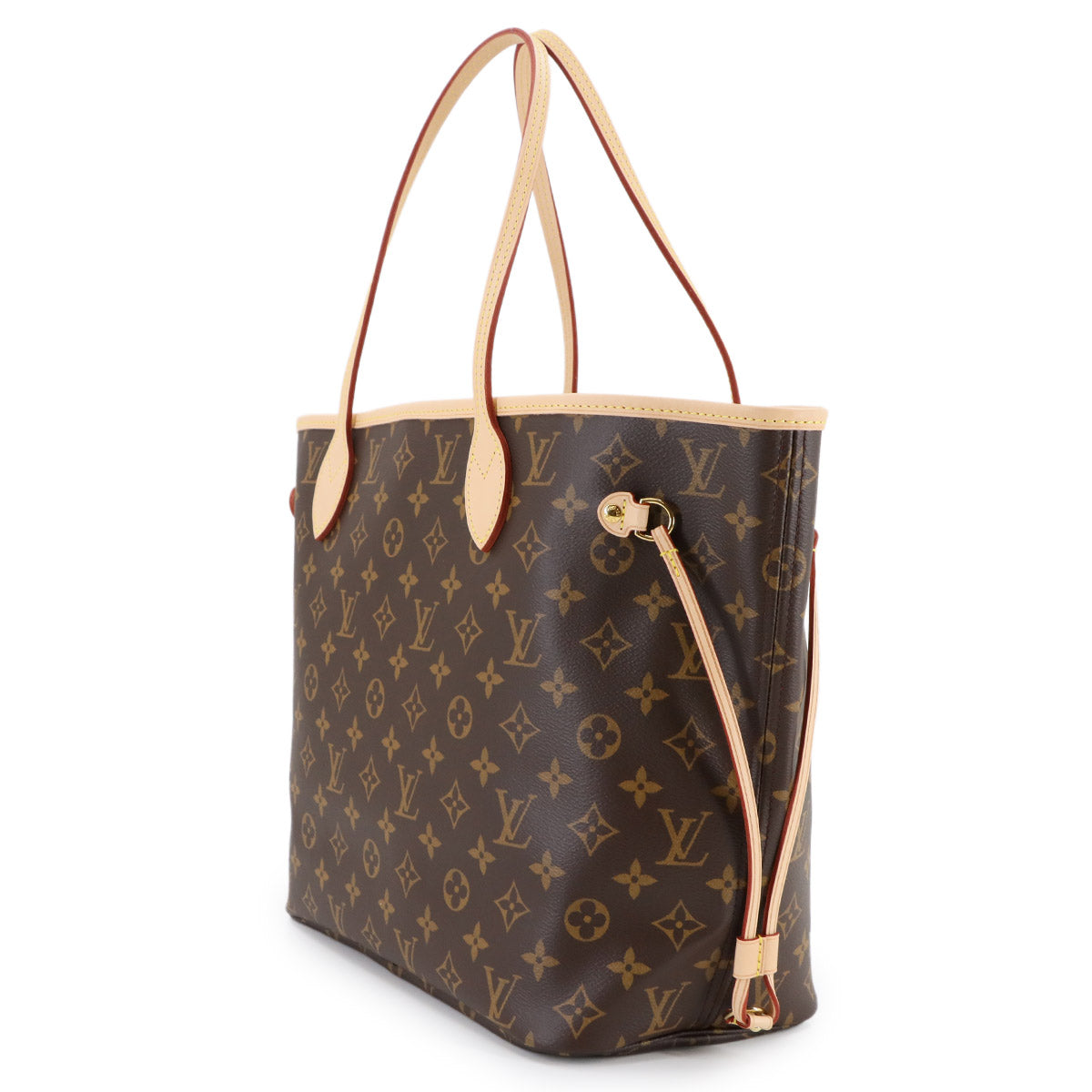 Monogram Neverfull MM Tote Bag Brown Cerise M46987