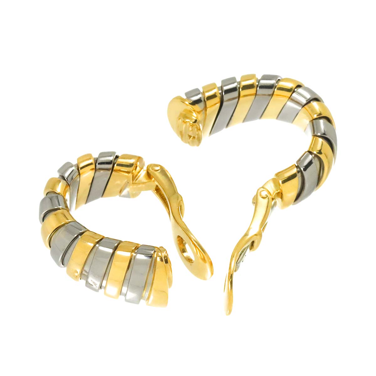 Tubogas Earring Clip-on 18K YG 750 SS