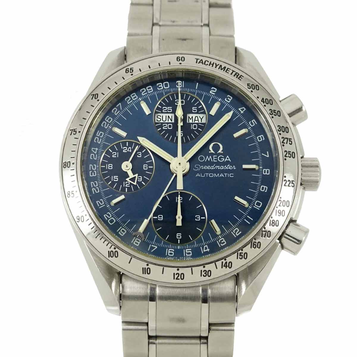Speedmaster Triple Calendar 3523 80 Automatic Blue Dial Mens
