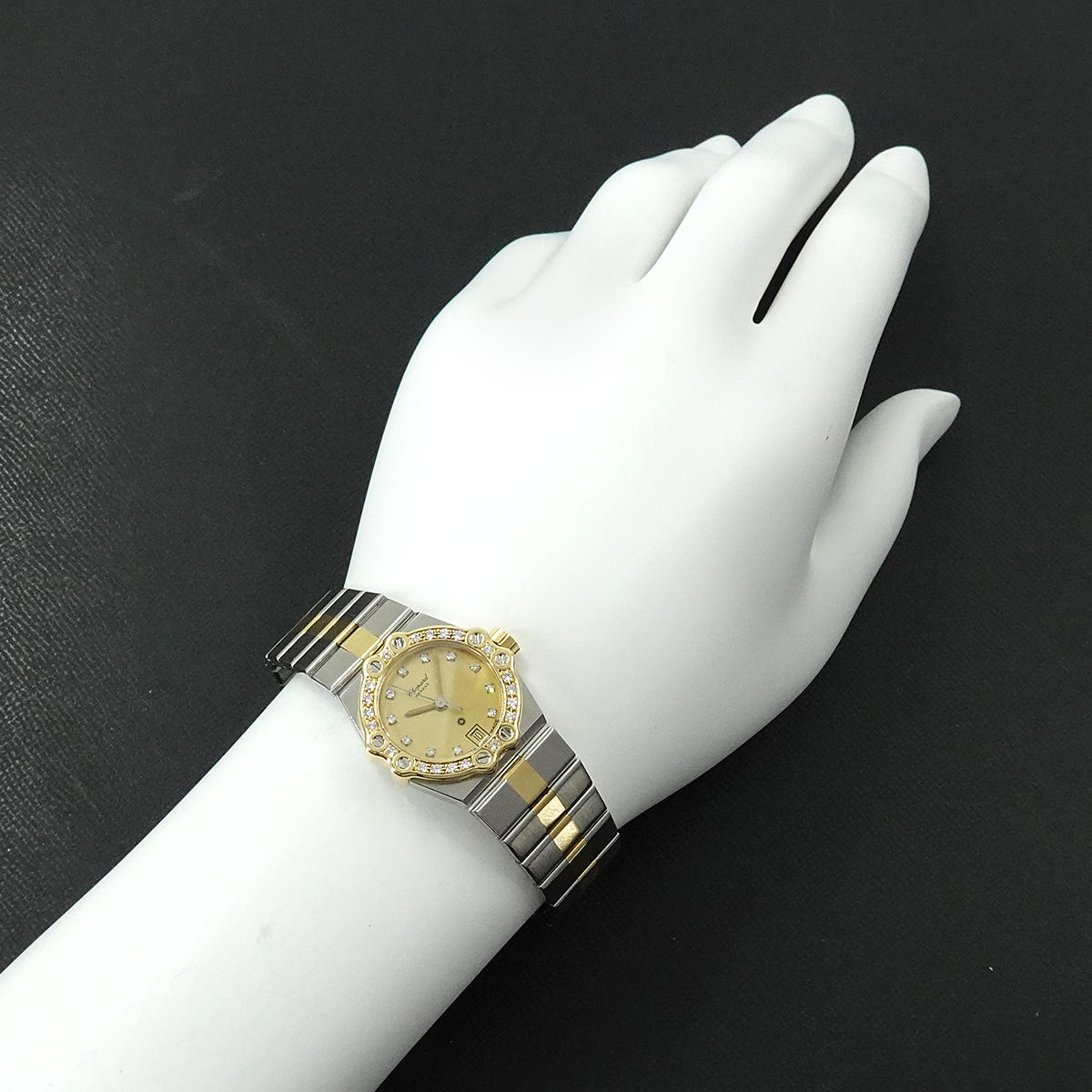 St. Moritz Quartz Date Yellow Gold Ladies Watch
