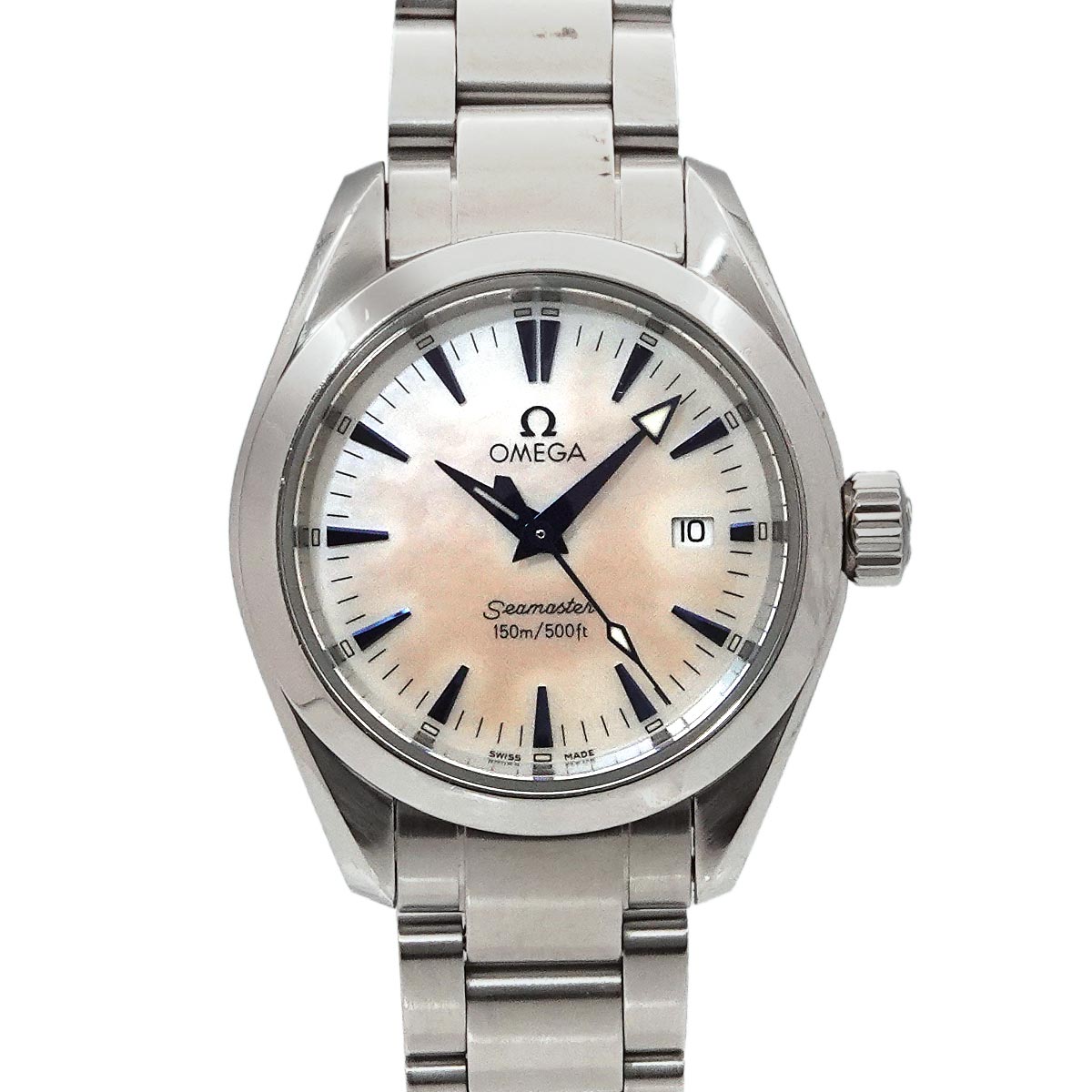 Seamaster Aqua Terra 2577.70 Date White Shell Dial Ladies