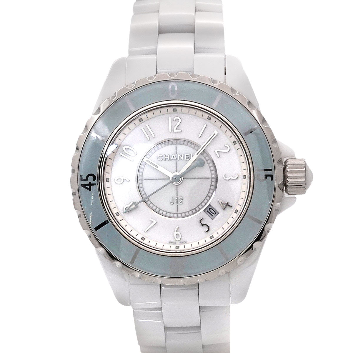 J12 33mm Limited 1200 H4340 Date Quartz White Dial Ladies