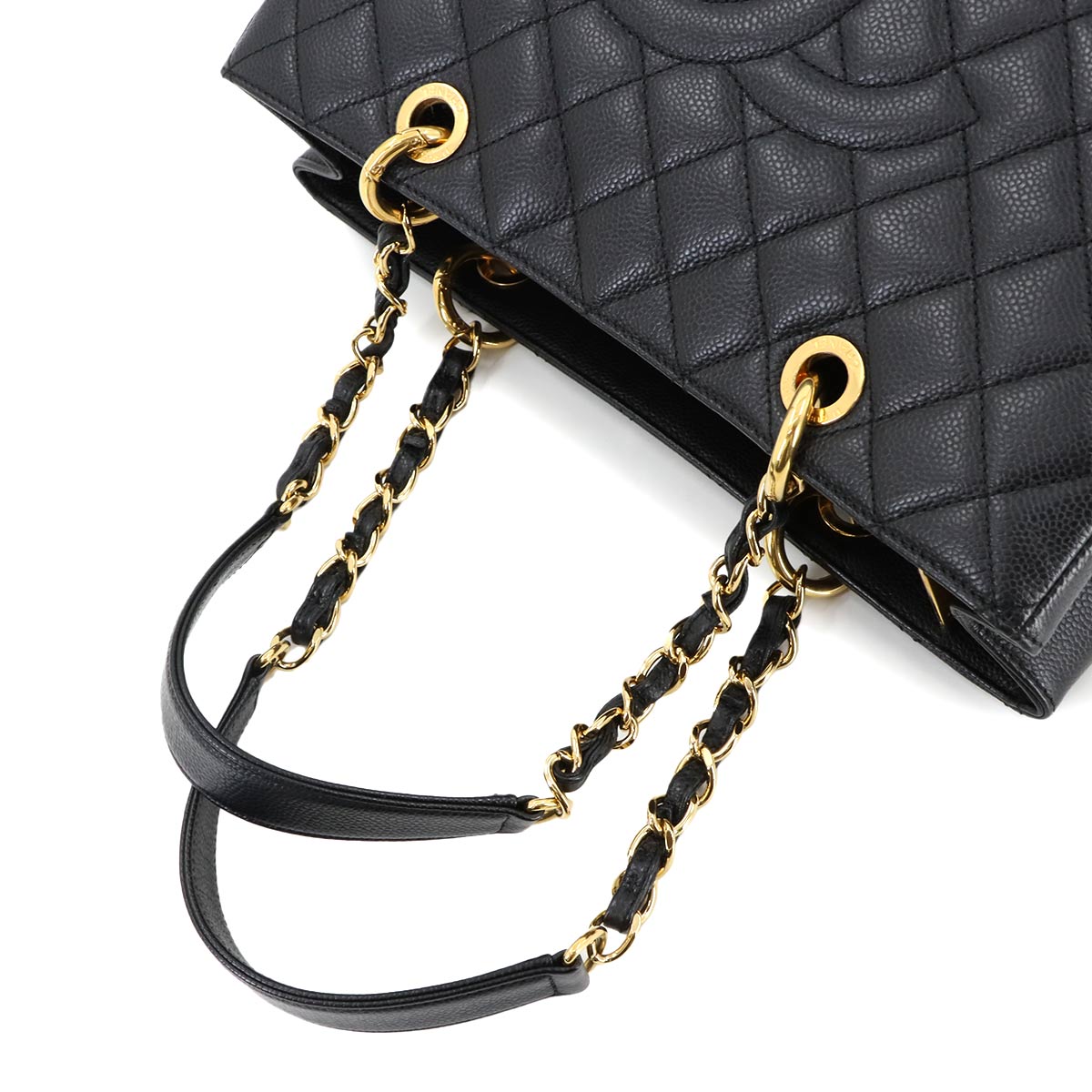 Grand Shopping Tote Bag GST Leather Black A50995