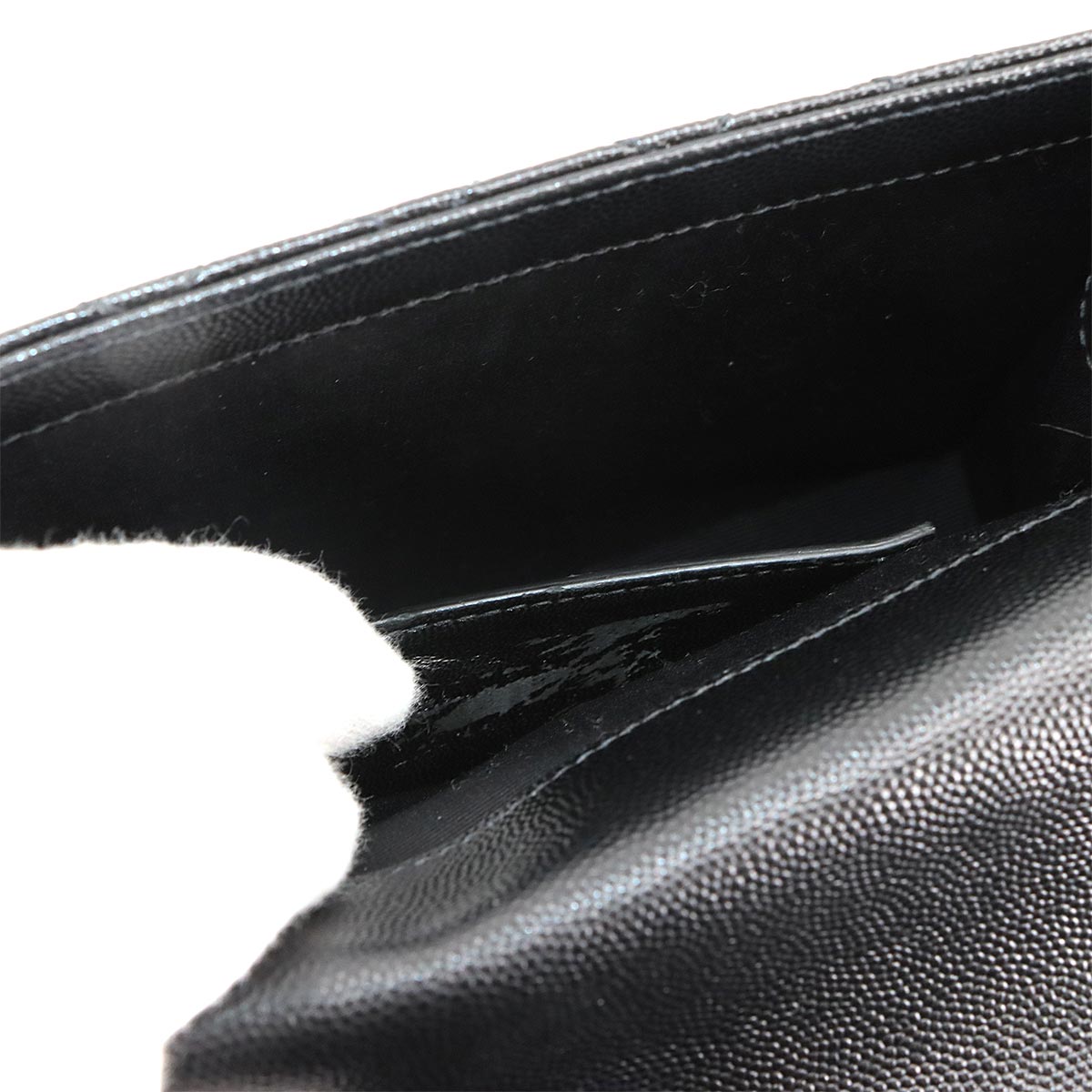 Envelope Medium Chain Shoulder Bag Leather Noir 600185