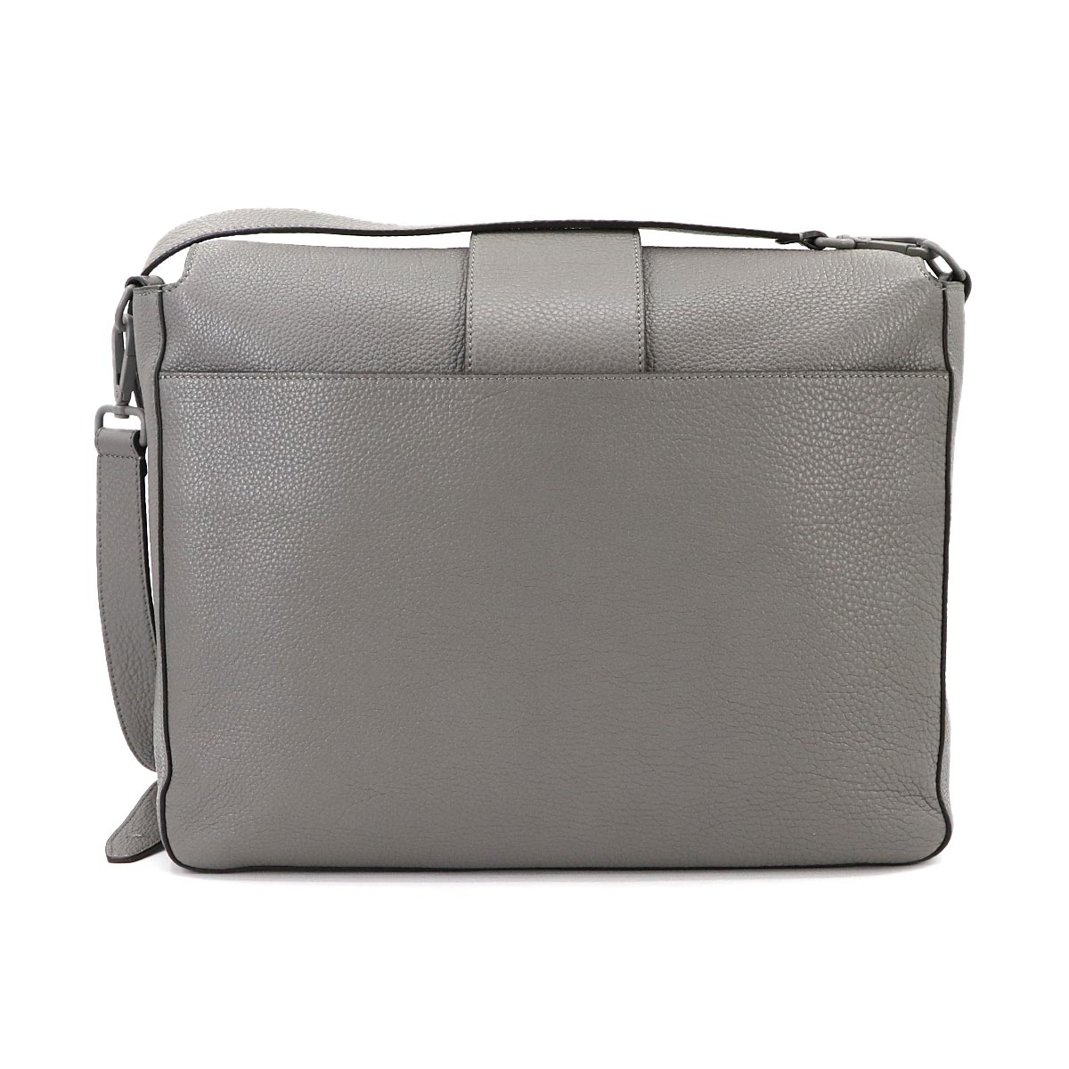 Baguette Shoulder Messenger Bag Leather Gray 7VA536 Purse