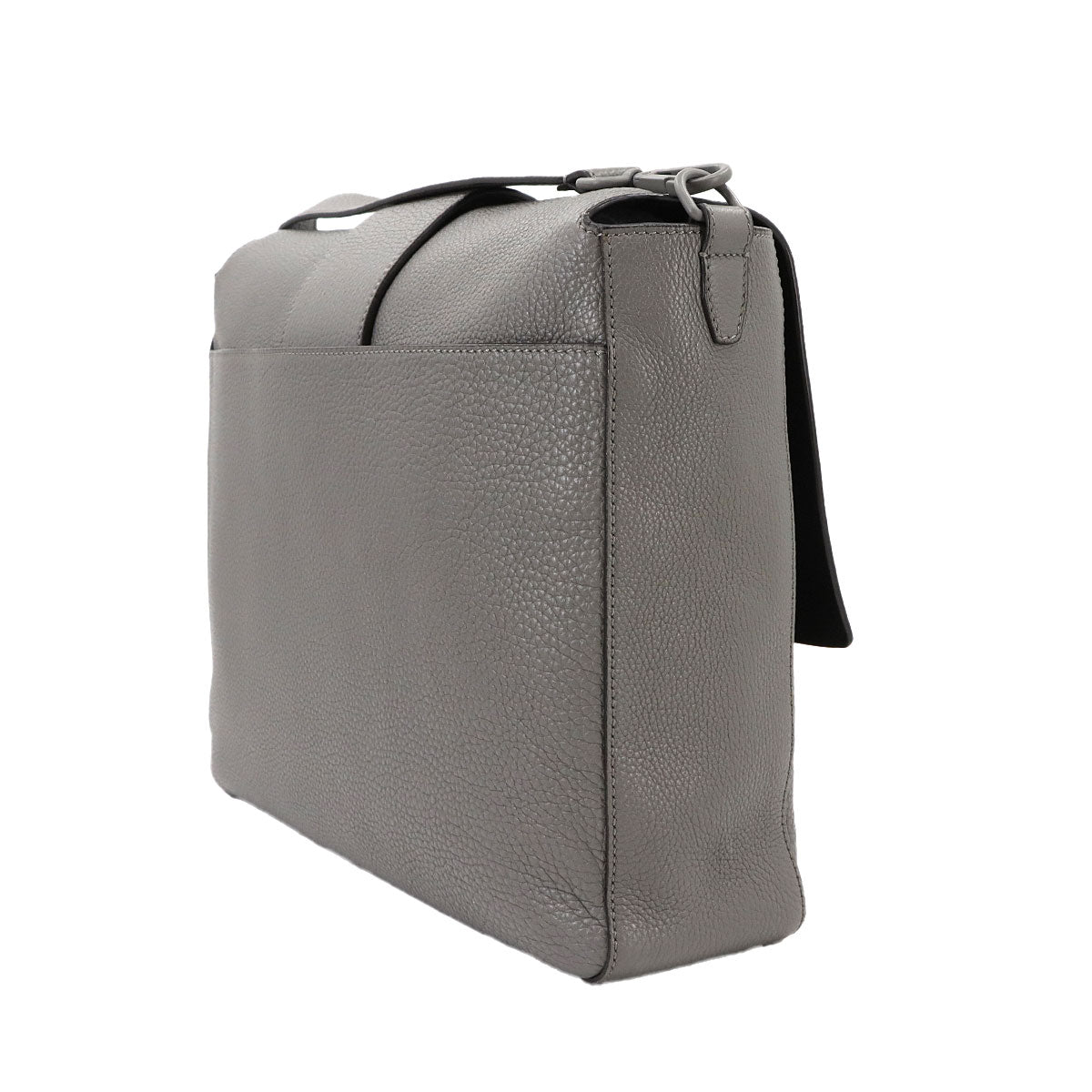 Baguette Shoulder Messenger Bag Leather Gray 7VA536 Purse