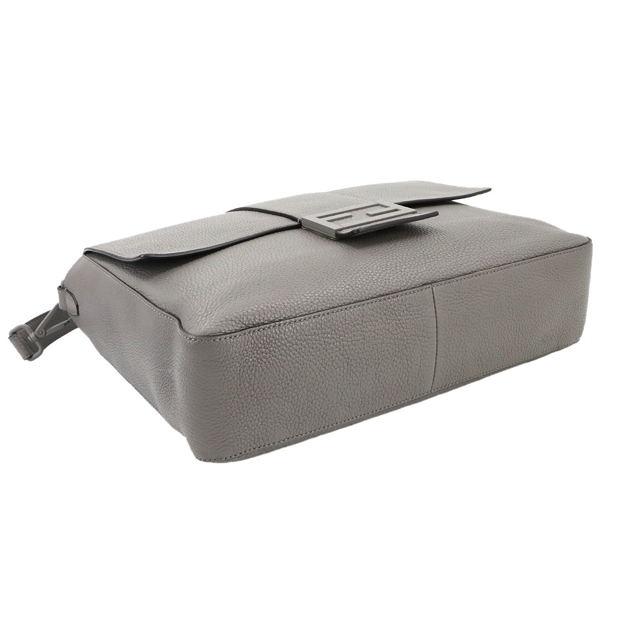 Baguette Shoulder Messenger Bag Leather Gray 7VA536 Purse