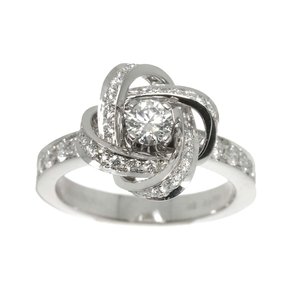 Pivoine Diamond Ring 18K WG 750 Size48 4.5(US)